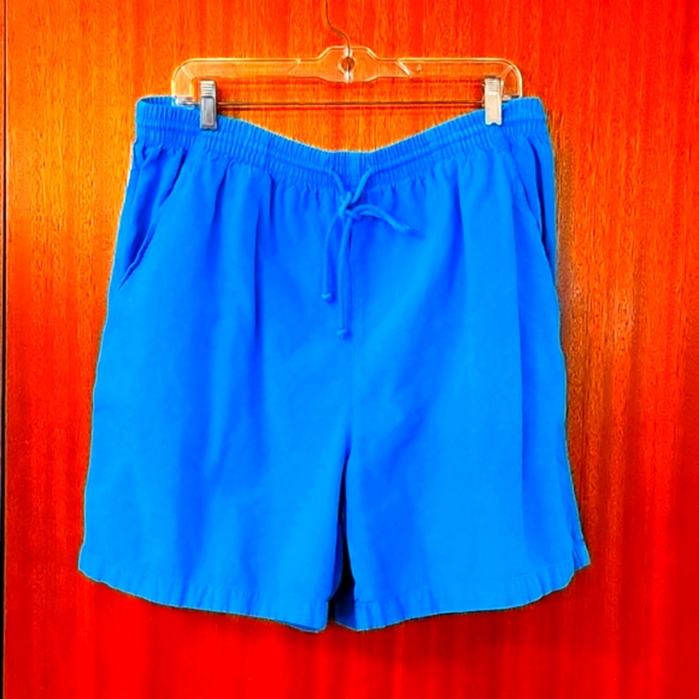 Erika Cotton XL Drawstring Turquoise Shorts